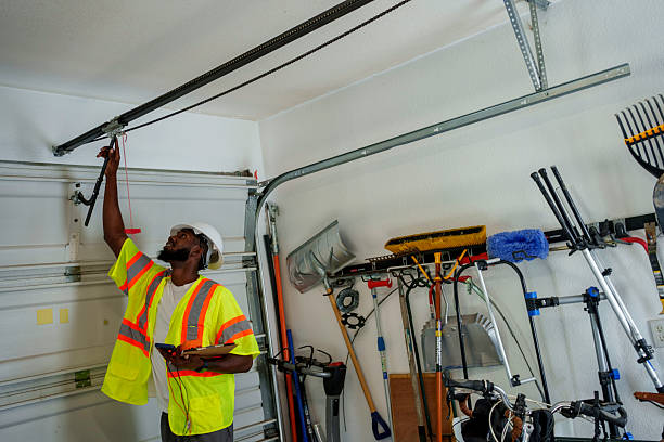 Professional Garage Door technician working in Steger, IL